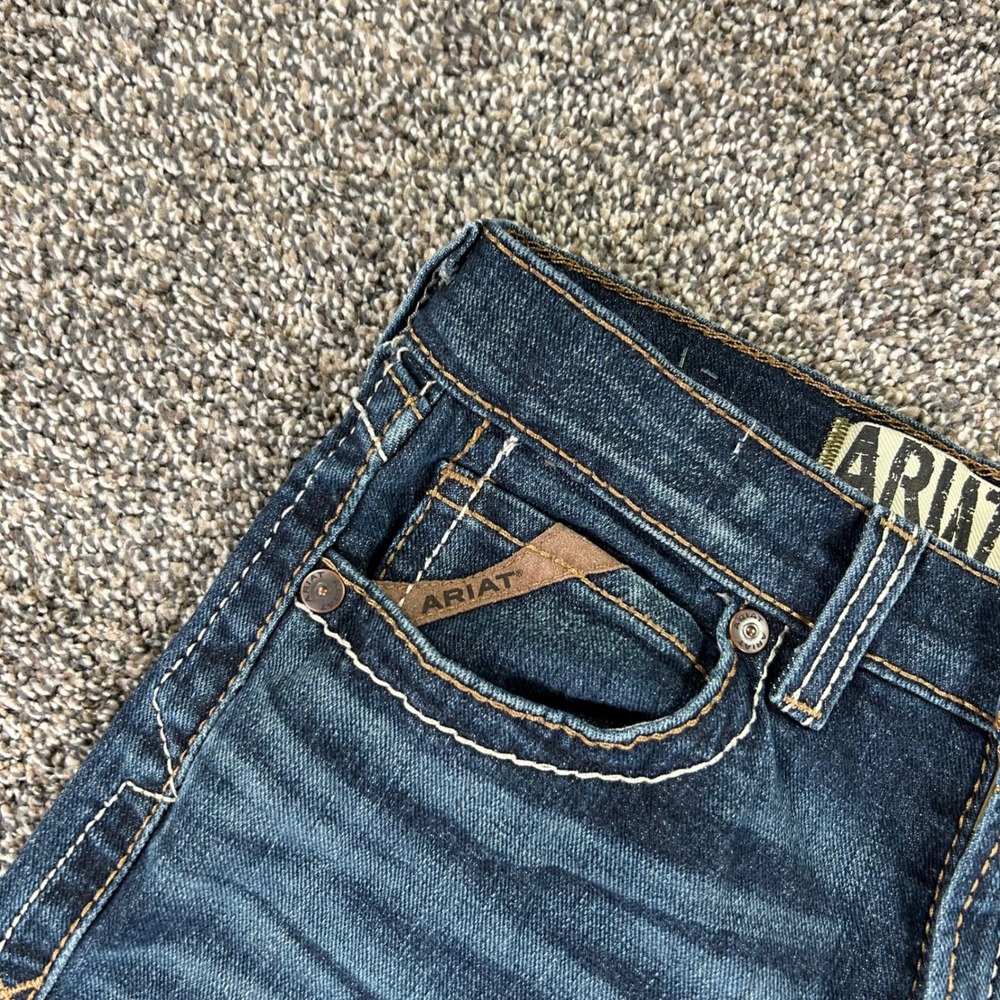 Ariat B5 Waco Slim Straight Leg Jeans Womens 16 Dark‎ Wash Denim Pants 10048253 - Picture 3 of 15